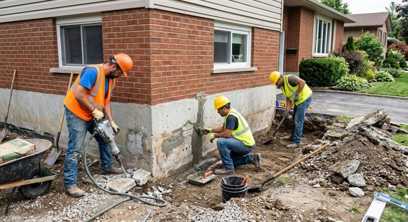 Our team working on Foundation Repair projects in Palatka, FL