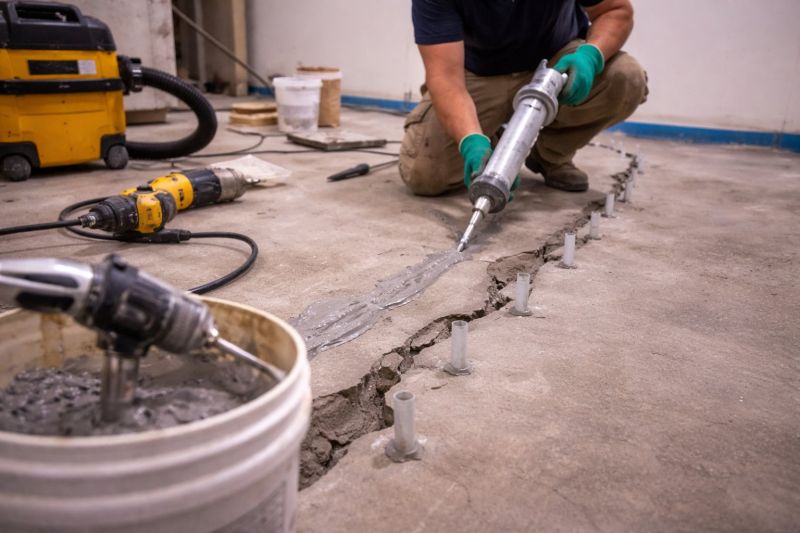 Cracked Basement Floor Repair in Palatka, FL