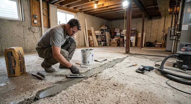 Cracked Basement Floor Repair in Palatka, FL