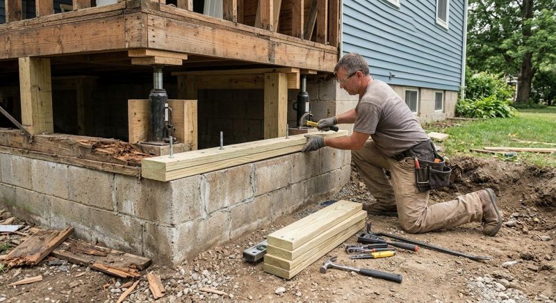 Sinking Foundation Repair in Keystone Heights, FL